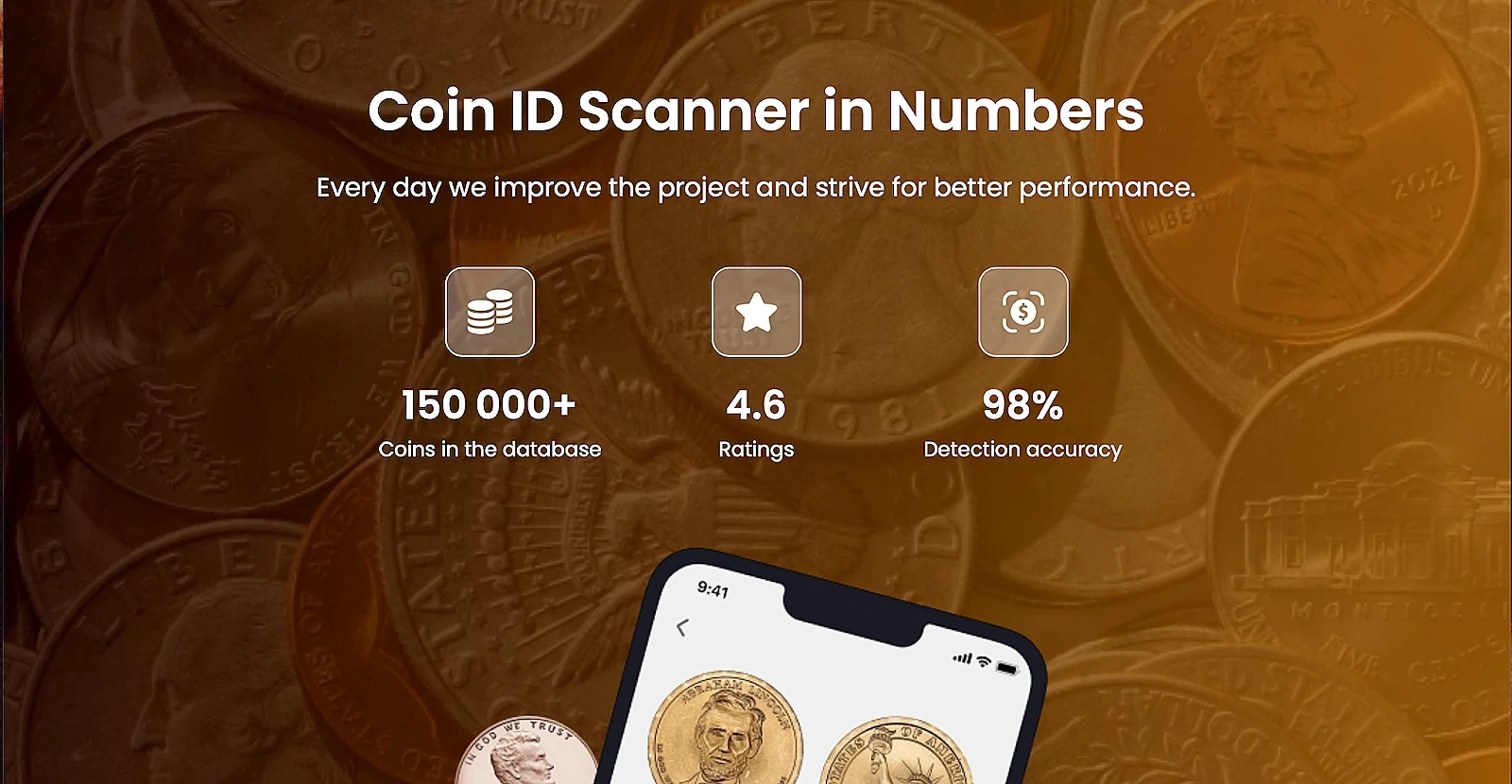 Demonstration of the Coin ID Scanner app efficiency and professionalism.
